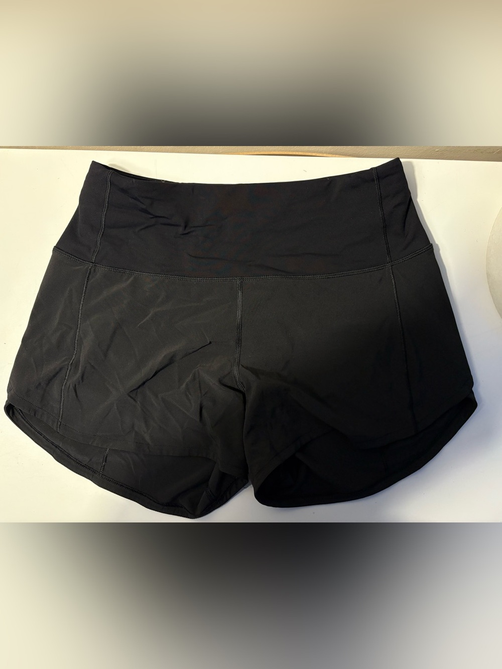 lululemon hotty hot black high-rise running shorts